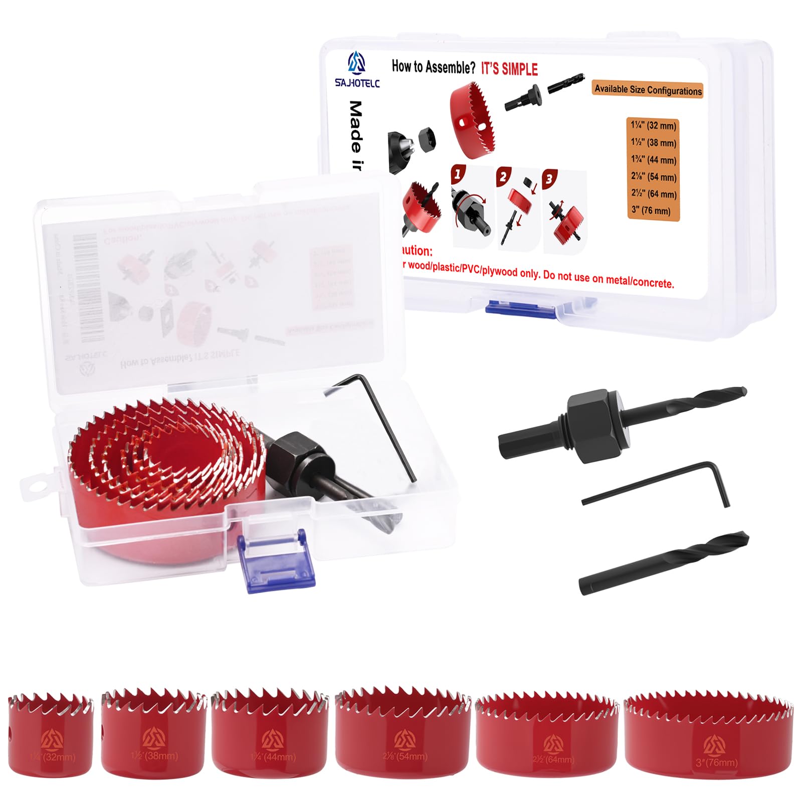 9-Piece Hole Saw Kit - Drill Bits & Mandrels -8 9-Piece Hole Saw Kit - Drill Bits & Mandrels -8