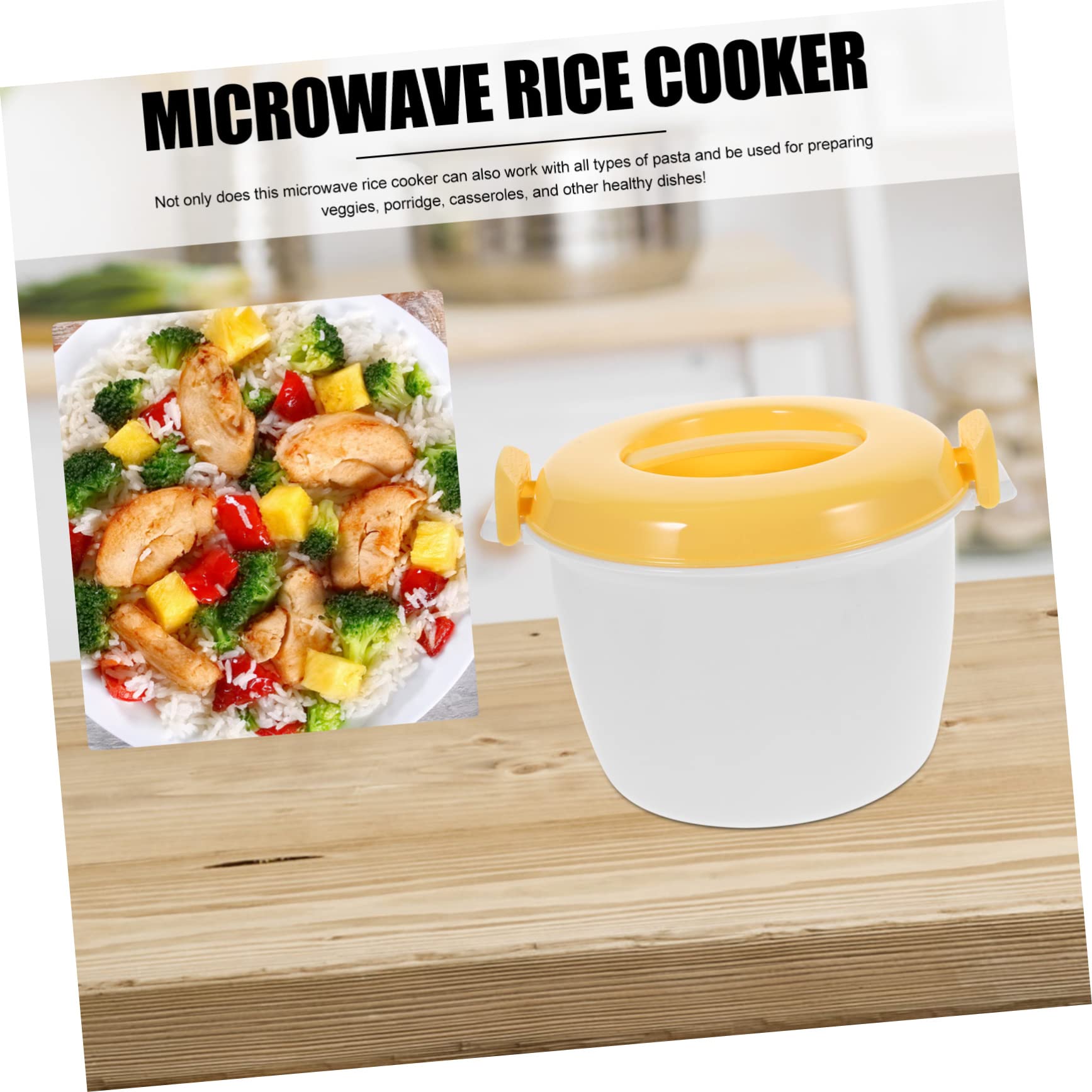 BEBEMOKO Microwave Rice Cooker Convenient Multifunctional Rice Steamer for All Types Lightweight Food-grade Portable Design for Meal Preparation
