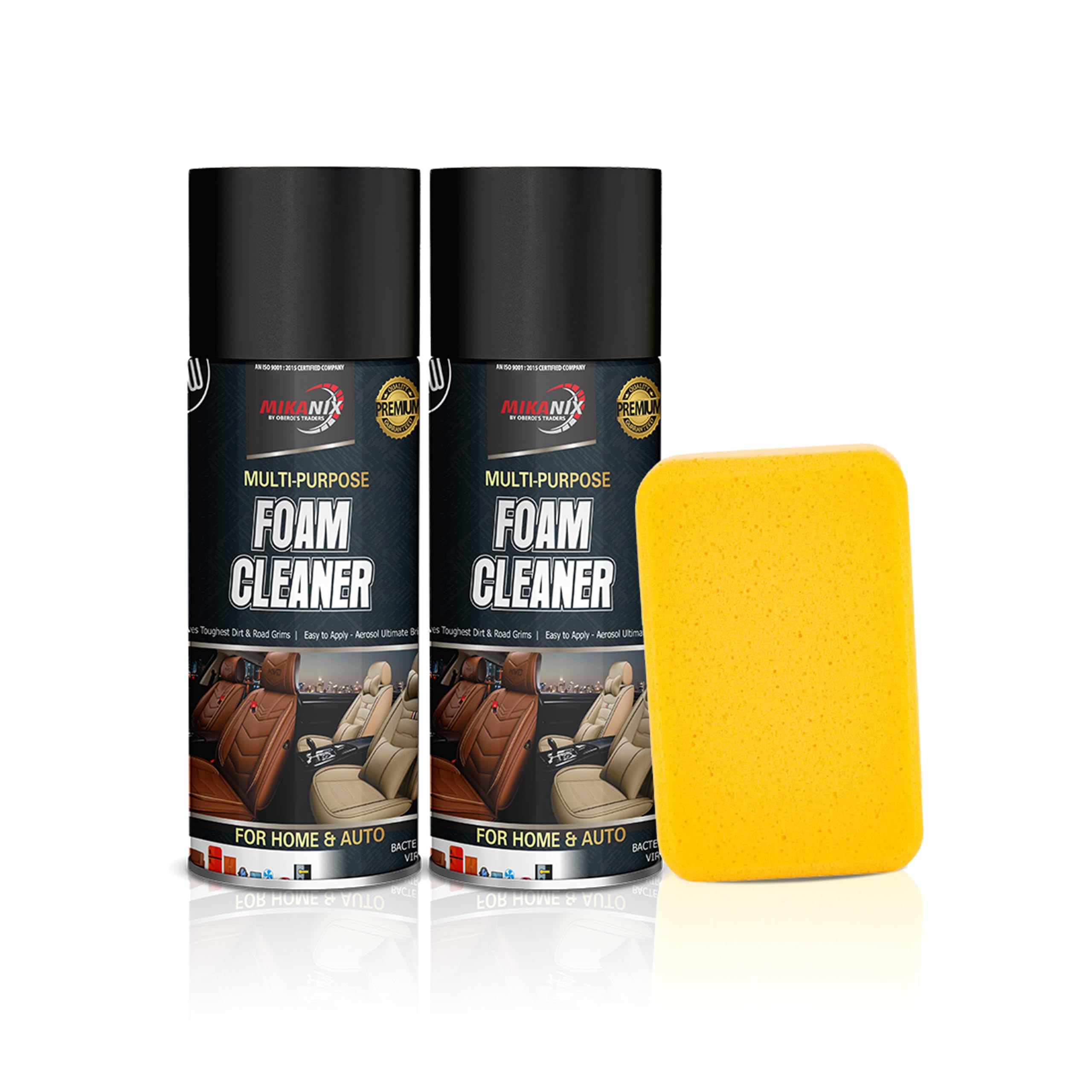 MIKANIX Multipurpose Foaming Car Interior & Exterior Cleaner Foam Spray For | Car Seat | Dashboard | Shoes | Sofa | Vinyl Rubber | Doors, PU/Leather (Pack of 2)-image-27