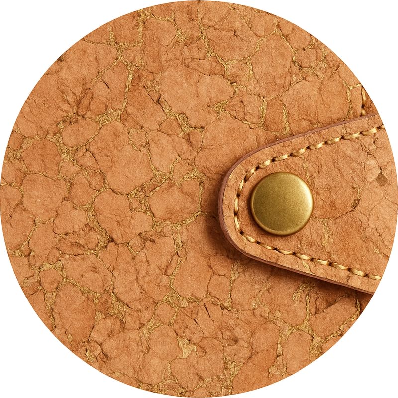Image of ClickCase for Oneplus 11R 5G Natural Wood Cork Eco-Friendly Vegan Leather Wallet Case Flip Cover with Card Holder & Kickstand,Magnetic Flip Cover for Oneplus 11R 5G Wooden, Gold