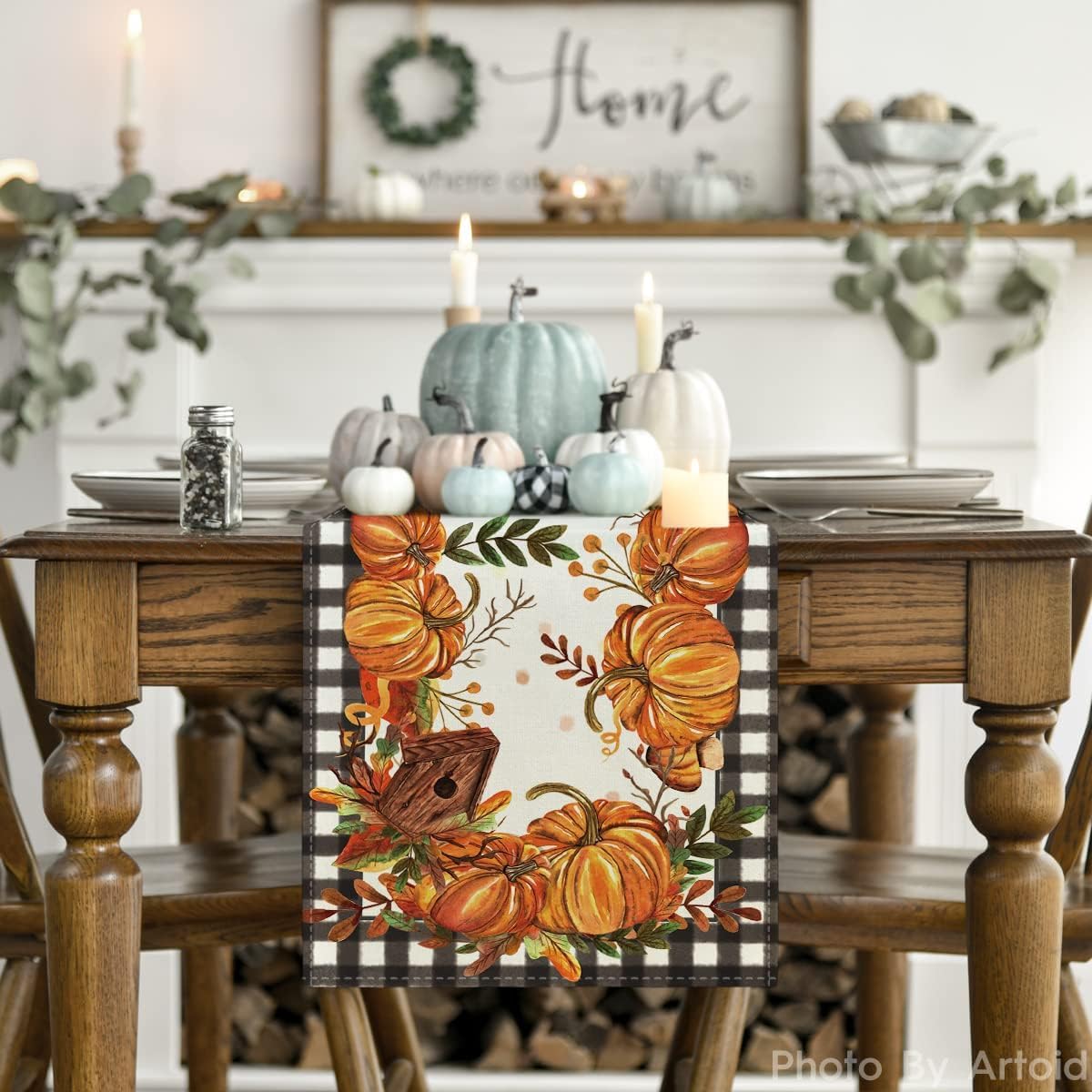 Artoid Mode 210 GSM Fall Table Runner Home Party Decor 13x72 Inch