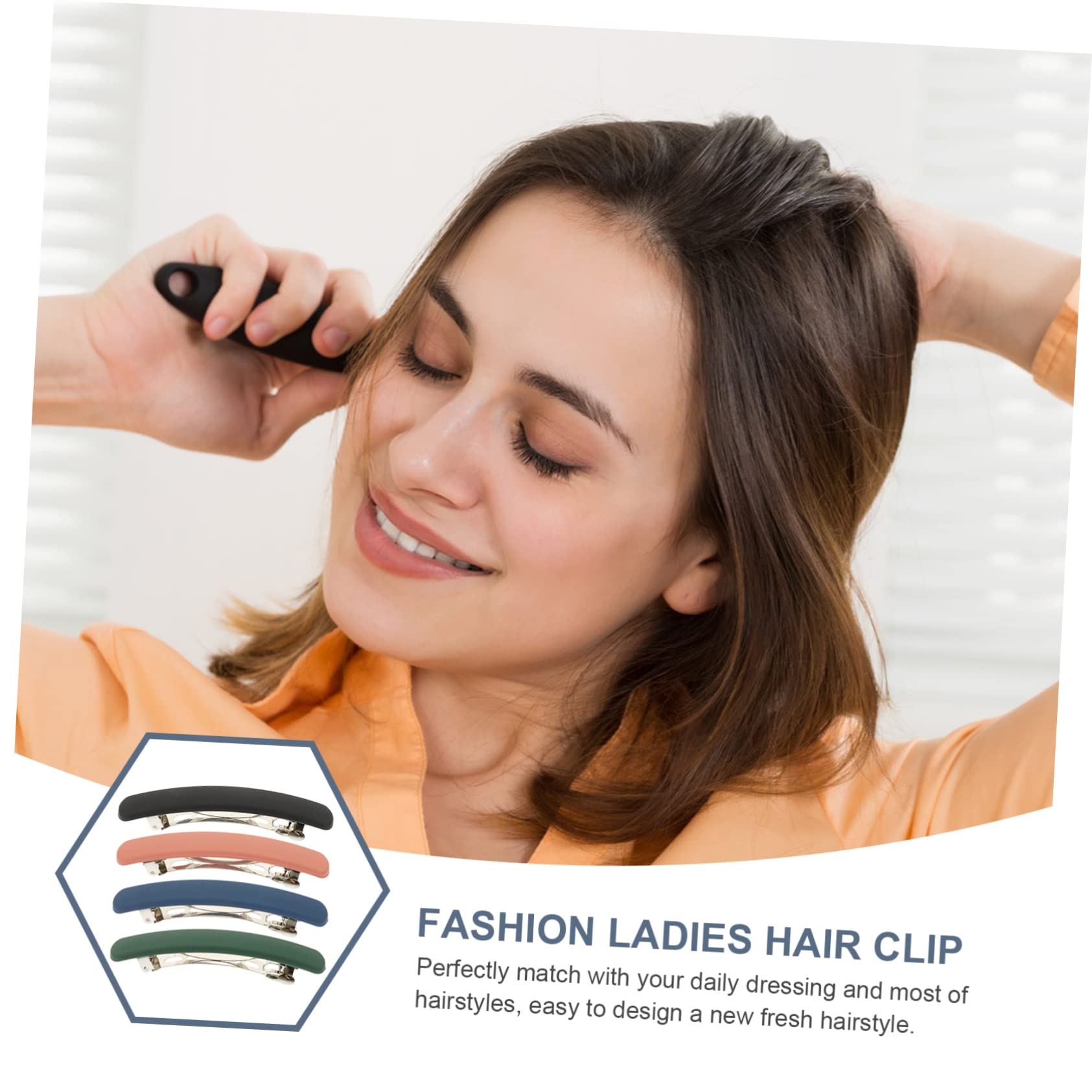 FRCOLOR 4er-set Haarspangen Französische Haarnadel Bequeme Flache Haarspangen Für Feine Frauen Und Mädchen 4 Stück X 4