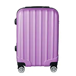 Mala de Viagem de Bordo Silent Noronha 10kg - Padrão ANAC | Rígida em ABS | 4 Rodas Duplas 360° | Cadeado Numérico Integrado | Leve e Resistente (Lilás Candy)