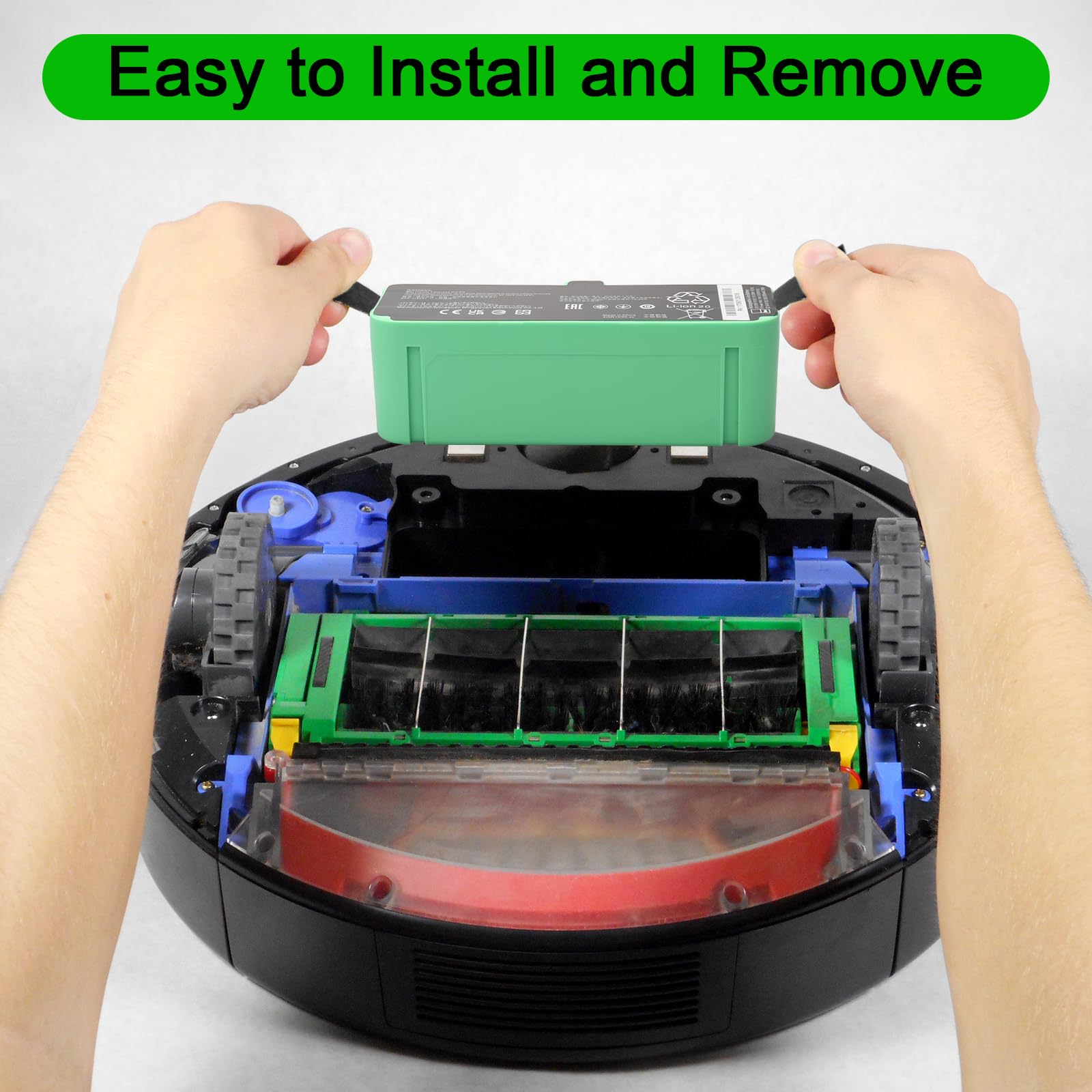 Batteria di ricambio agli ioni di litio 14,4 V 5200 mAh, compatibile con iRobot Roomba 980 960 985 801 850 860 870 880 890 891 895 770 780 790 640 650 655 670 671 675 680 690 685 Serie 520 521