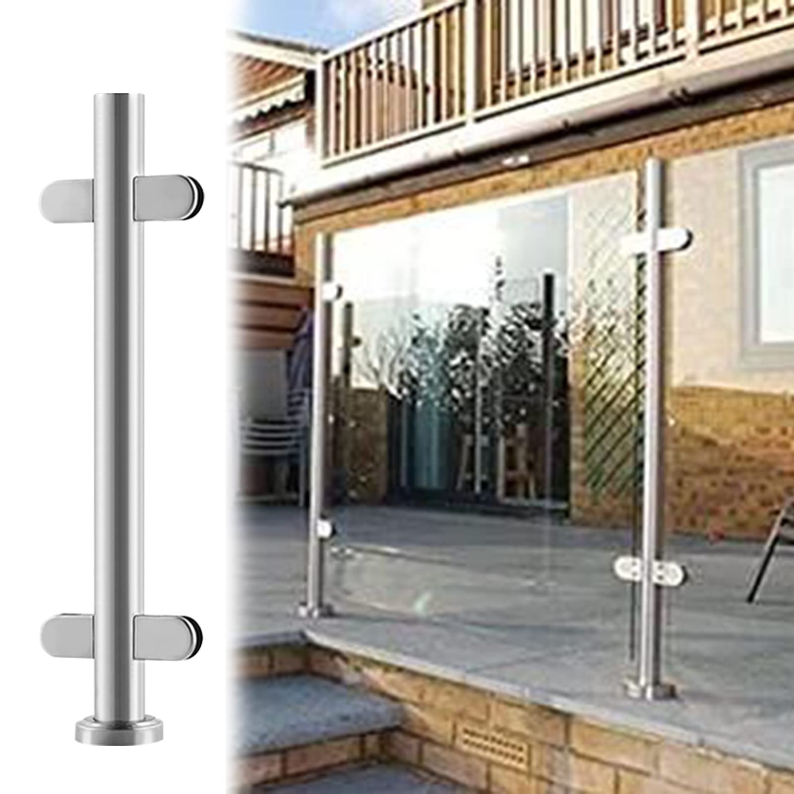 Balaustrada de acero inoxidable 304 anticorrosión para paneles de valla exterior