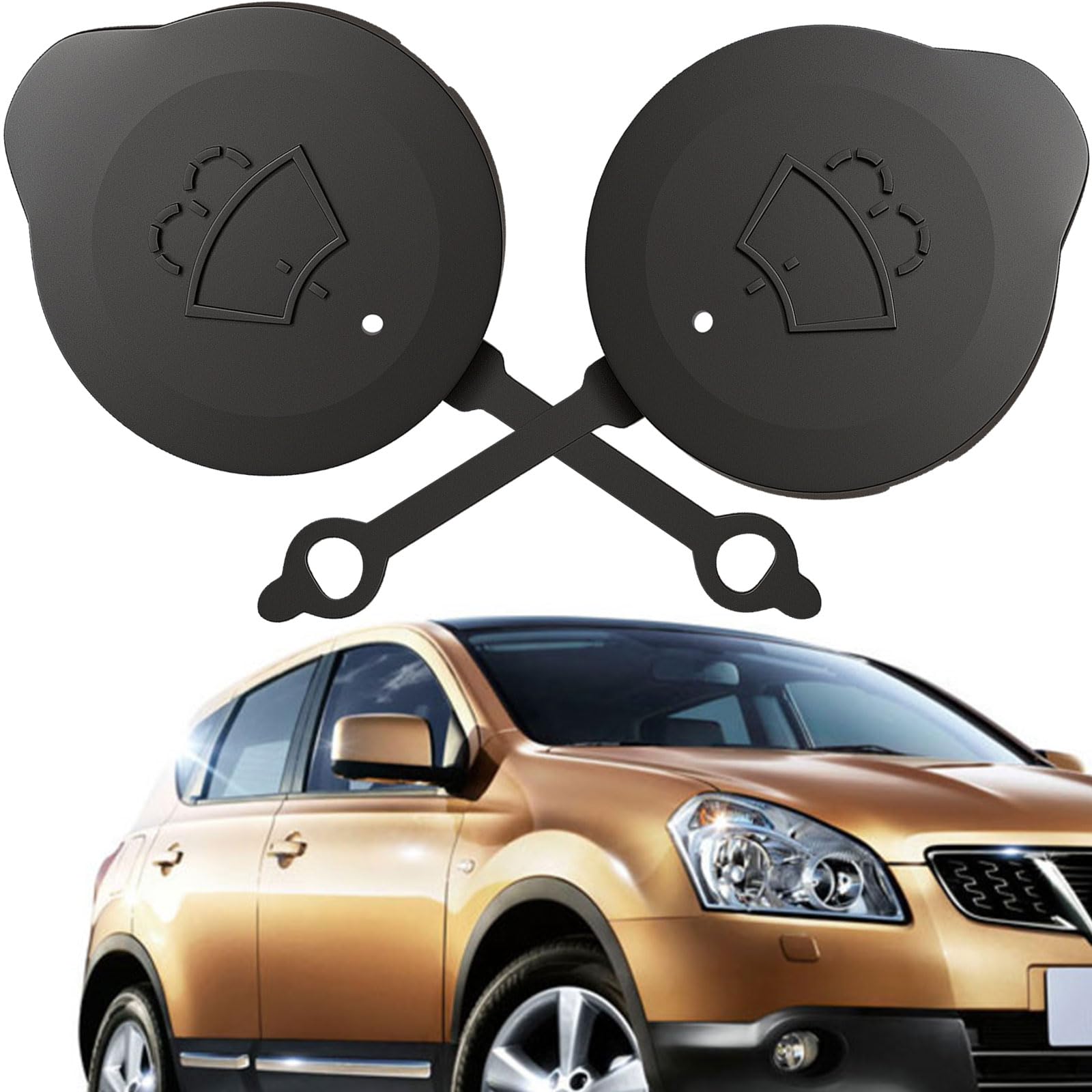 2 szt. pokrywa spryskiwacza do spryskiwaczy szyb, szara osłona z tworzywa sztucznego do zbiornika spryskiwacza 289131HA3A, do Nissan Sunshine 289131HB2A, do Micra K13 2011-2016