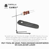 KANKA Kit de parrilla con rotisería – Asador portátil de alta resistencia con motor eléctrico – Funciona con fogatas, hogueras, carbón y parrillas a gas – Capacidad de 22 lb, acero inoxidable