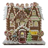 Kurt S. Adler Kurt Adler 8.46-inch Battery Operated LED Lighted Lollipop Shop Gingerbread House, Multicolor