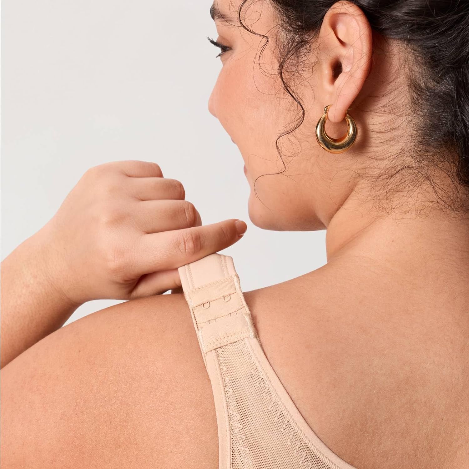 DELIMIRA Women's Posture Bra Front Closure Lightly Padded Plus Size Wireless Full Coverage No Underwire Bras