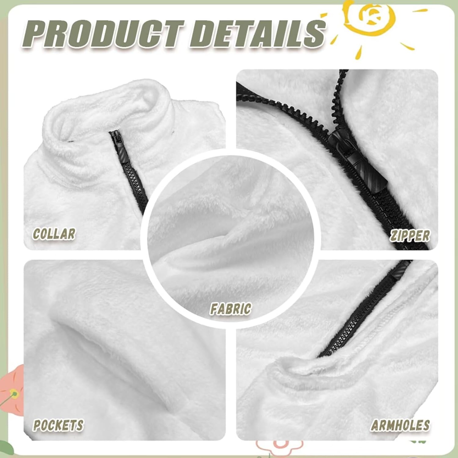 Boys Girls Fleece Vest Kids Zipper Jacket Sleevless Fall Winter Warm Outerwear with Pockets 2-12 Years - Image 2