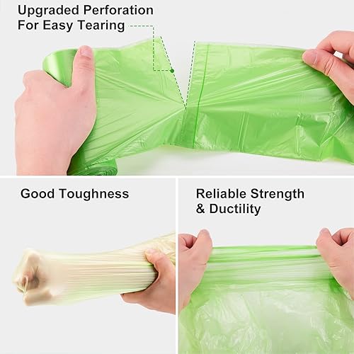 Miniatura 3 de Inwaysin - Bolsas de basura pequeñas de 2 a 2.6 galones, 200 bolsas de basura para baño, fuertes bolsas de basura biodegradables de 2.6 galones sin