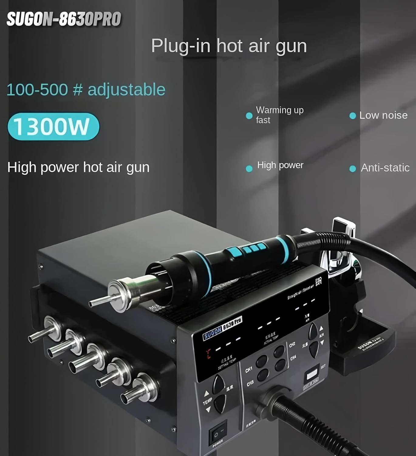 Hand operating SUGON 8630Pro hot air gun handle