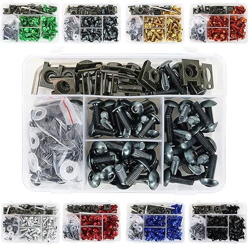 Kits de pernos universales de motocicleta para carenado para la serie CRF-R, serie YZ, serie NinjaZX, serie GSXDRZ, tornillos de fijación para