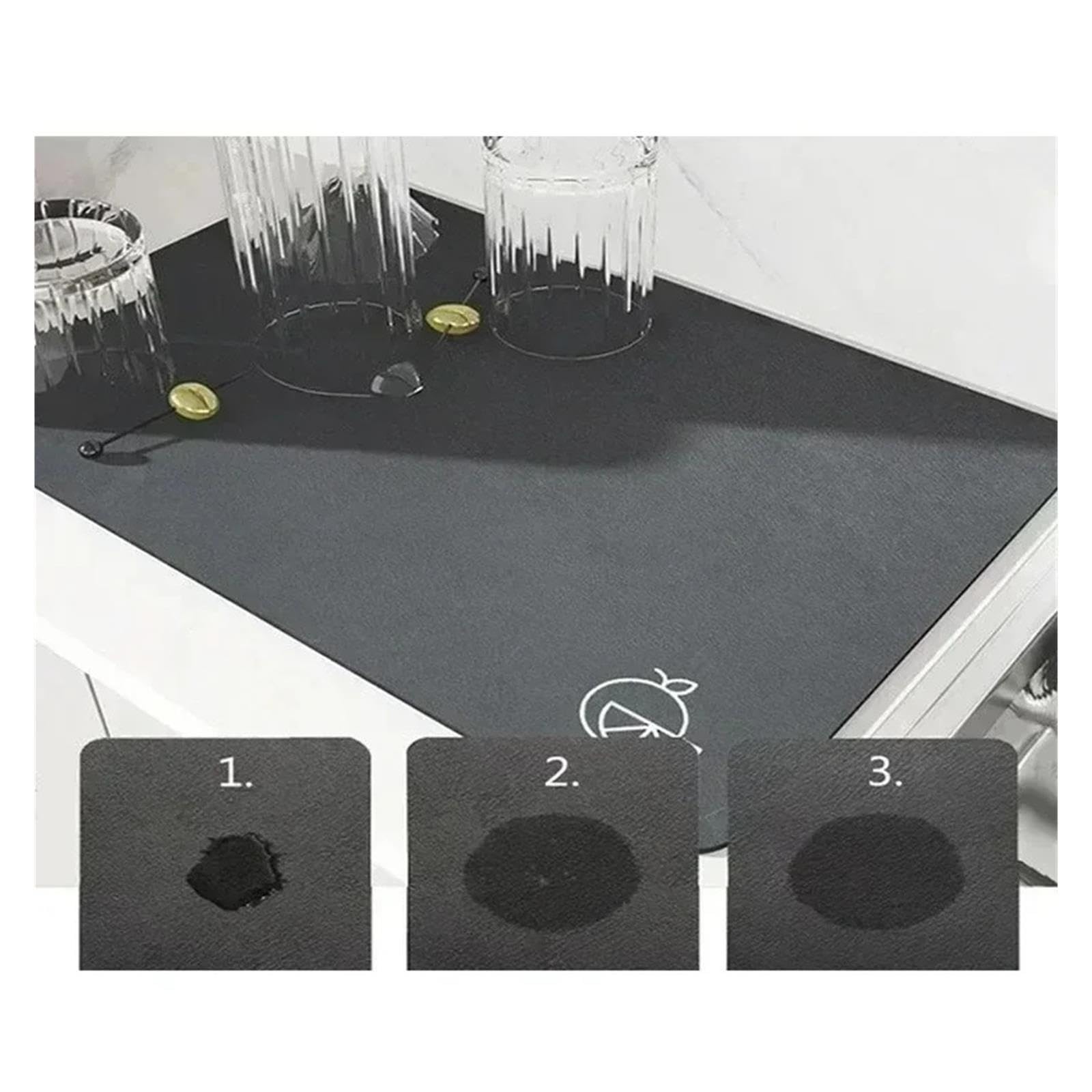 Tapis De Bar Tapis de séchage en diatomite couleur blanche, tapis comptoir