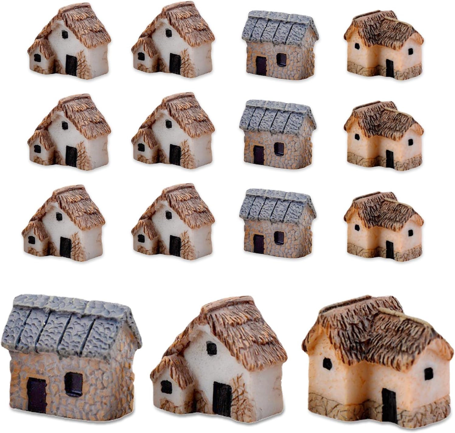 Mini Fairy Garden Houses Review: 12pc Resin Village Set for Succulents, Bonsai & Backyard Fairy Gardens