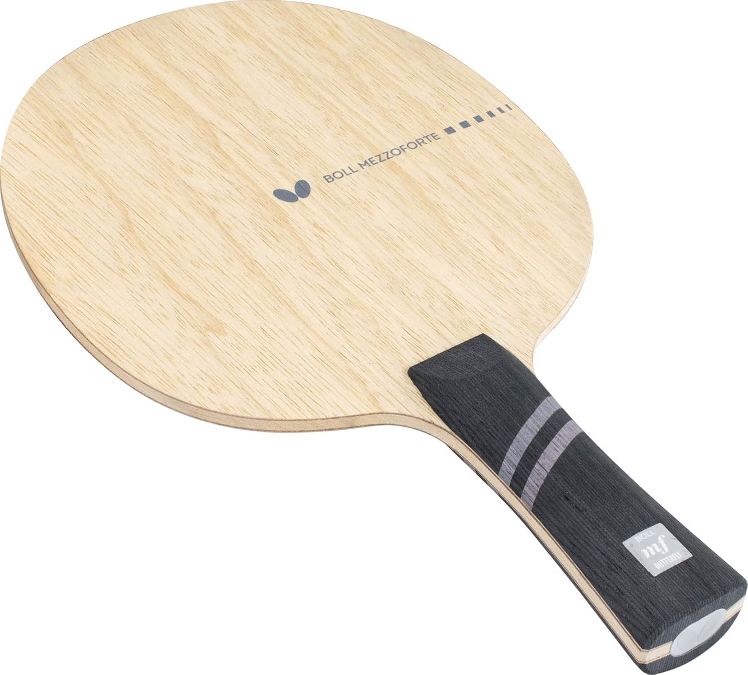 Butterfly Boll Mezzoforte Table Tennis Blade - 5-Ply All-Wood Blade - Available in an, FL, and ST Shakehand Handle Styles - Professional Butterfly Table Tennis Blade