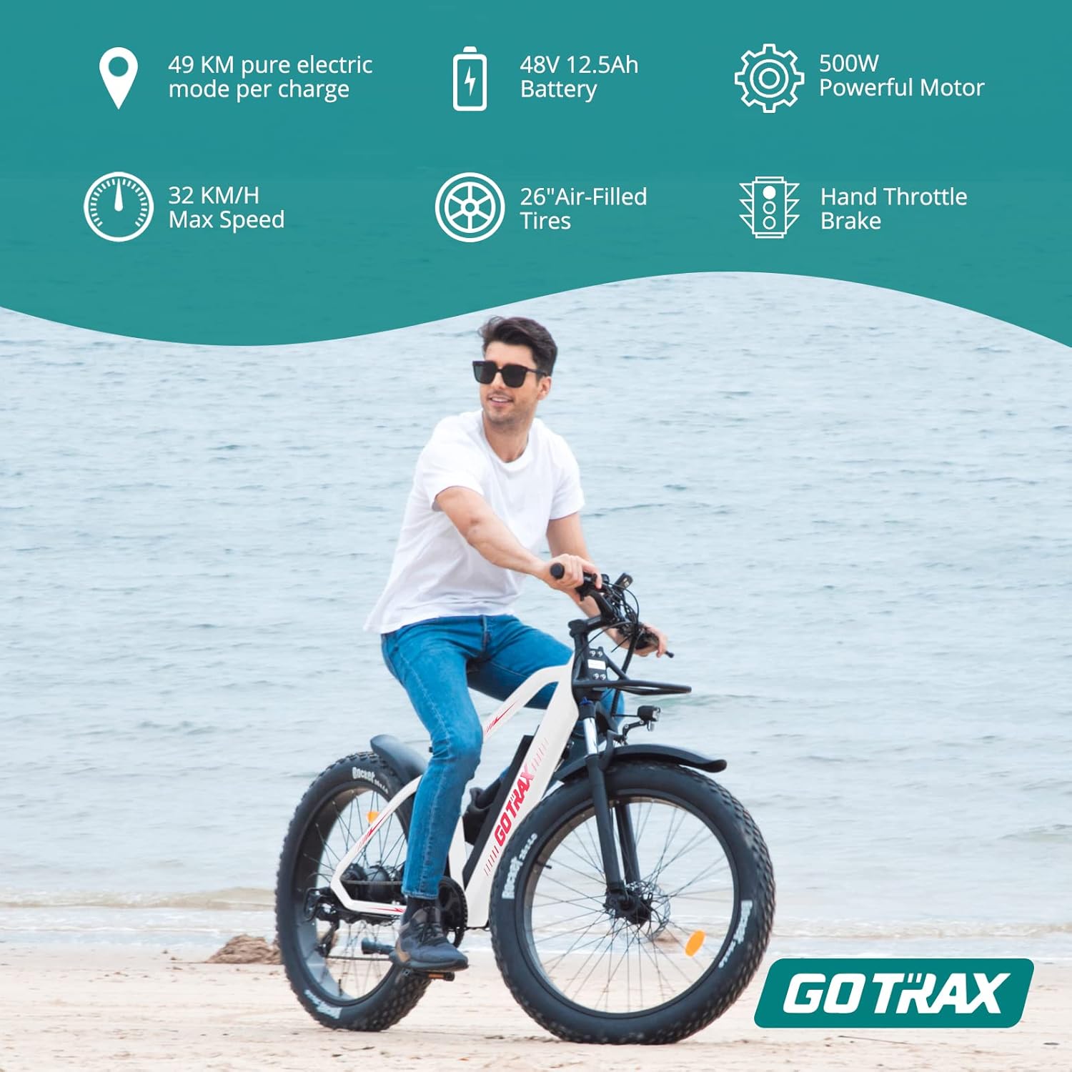 Gotrax EBE5 Electric Bike Features in Use