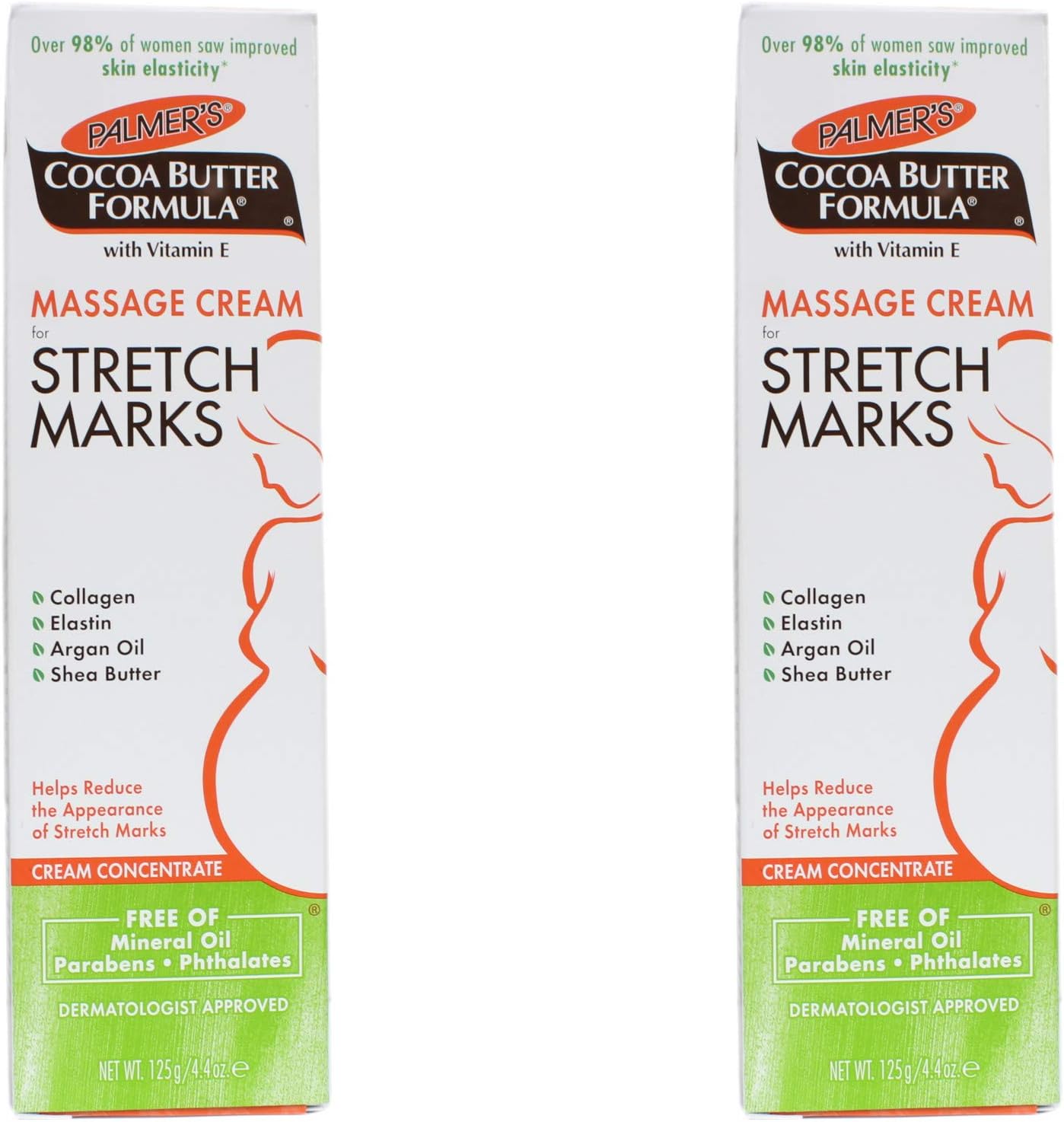 Palmer's Cocoa Butter Formula Massage Cream for Stretch Marks 4.40 oz (Pack of 2)