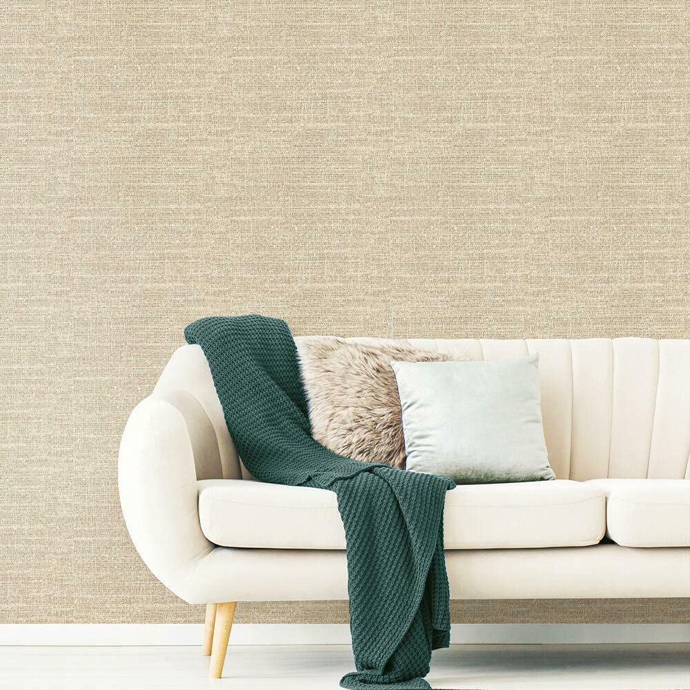 RoomMates RMK11330WP Brown Faux Tweed Peel and Stick Wallpaper, 52.1 x 52.1 cm - Image 2
