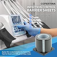 Vista 23 de 1 rollo (1200 hojas) película de barrera dental 4x6 por Vastmed Cinta de barrera de película de barrera para tatuaje médico dental - azul