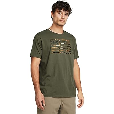 Мужская рубашка Under Armour Freedom Flag Printed T-Shirt marine od green/baroque green