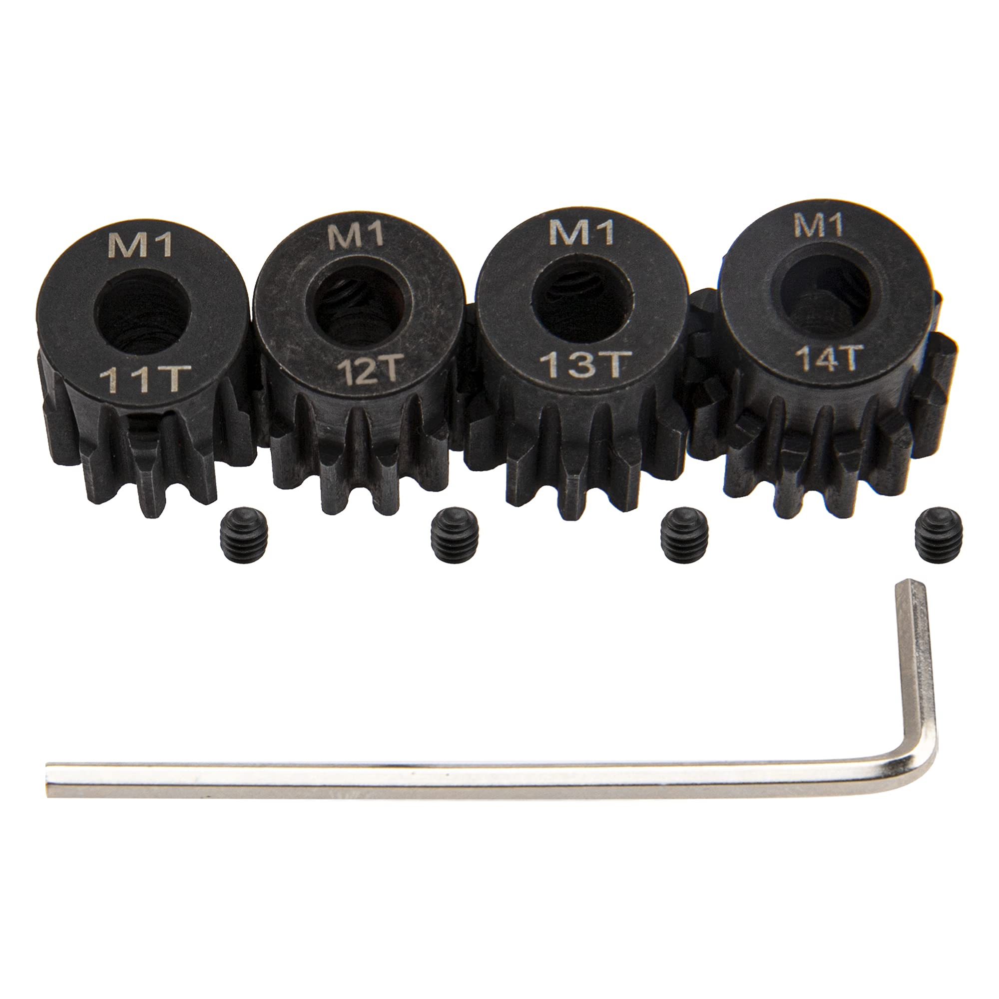 Mod 1 Hardened Steel M1 Pinion Gear Sets 11T 12T 13T 14T fit 5mm