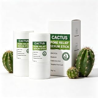 Pore Relief Multi Balm Stick - Korean Collagen Multi Conditioner with Cactus for Face and Eyes | Anti-aging & Firming Korean Skincare Stick for Cooling, Pore Refinement (2pcs)