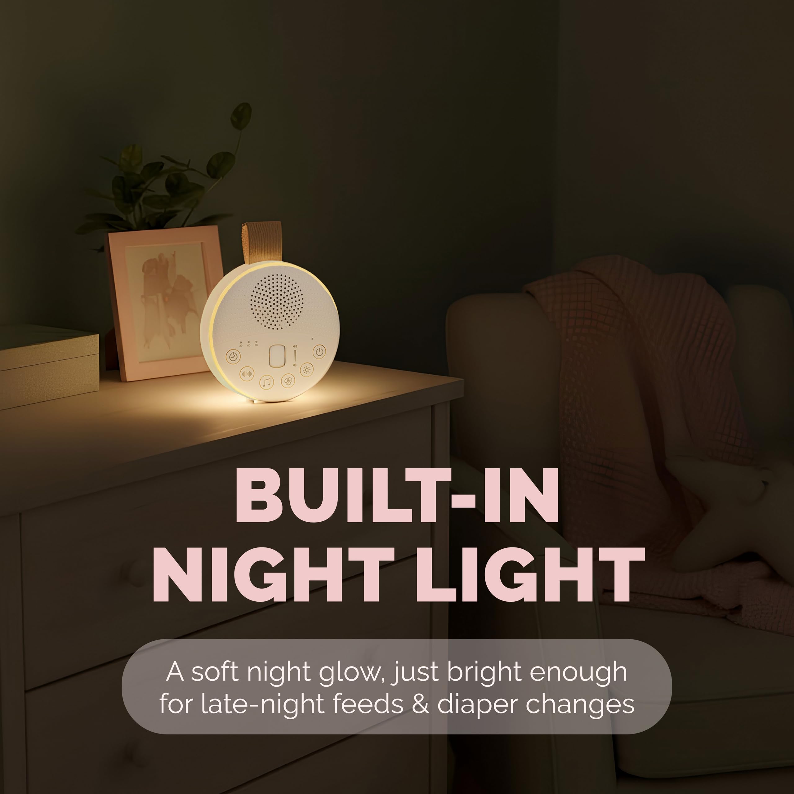 Máquina de sonido de ruido blanco para alivio de cólicos para bebés, máquina de sonido recargable para alivio de gases para recién nacidos, portátil con batería de larga duración, 21
