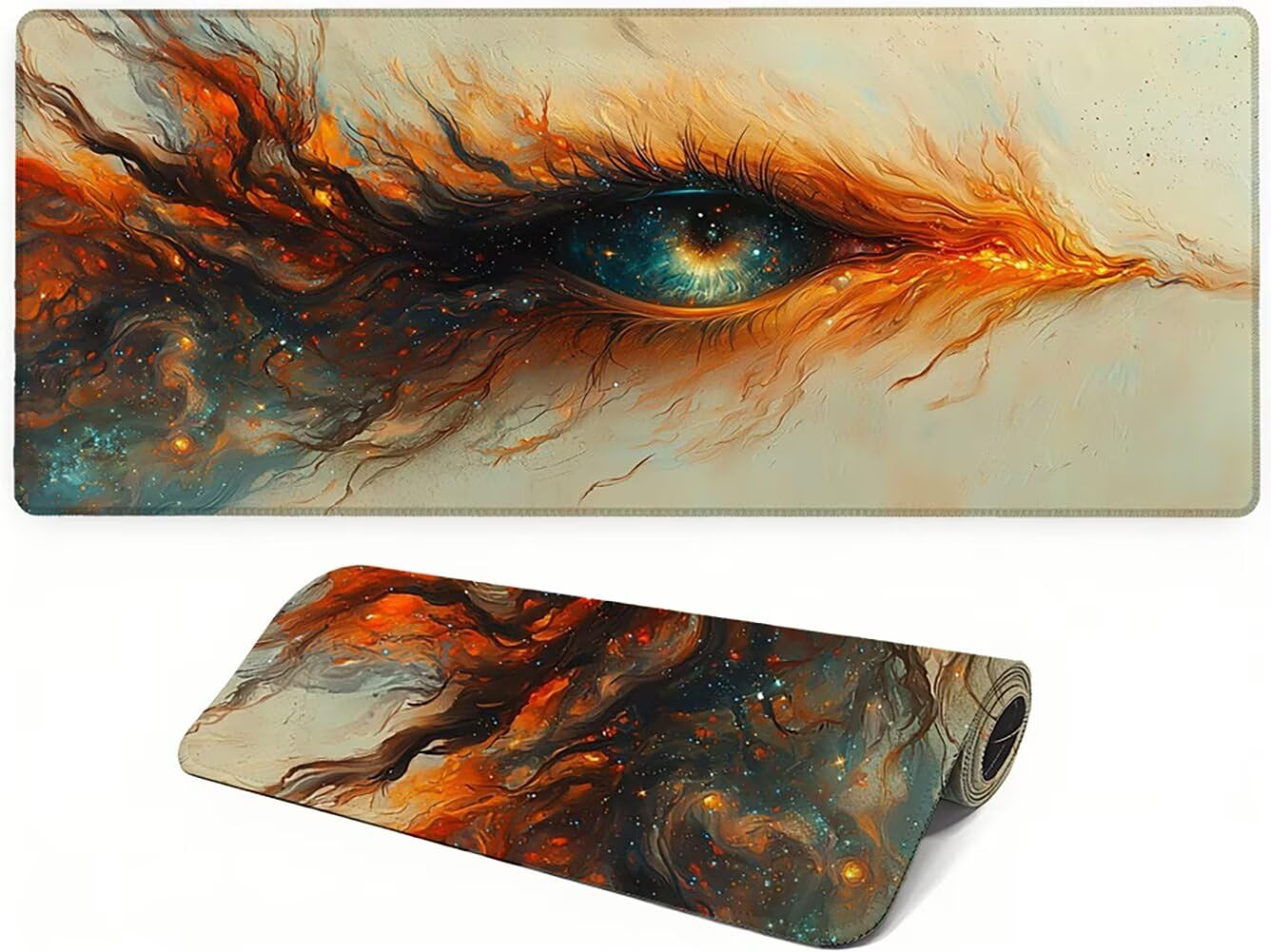 YF-3209 Podkładka pod mysz, bardzo duża, 1600 x 800 x 3 mm, niebieska, antypoślizgowa mata na biurko z gumową podstawą, przeszywane krawędzie, mata na biurko, zapewniająca trwałość, żółta, wodoodporna