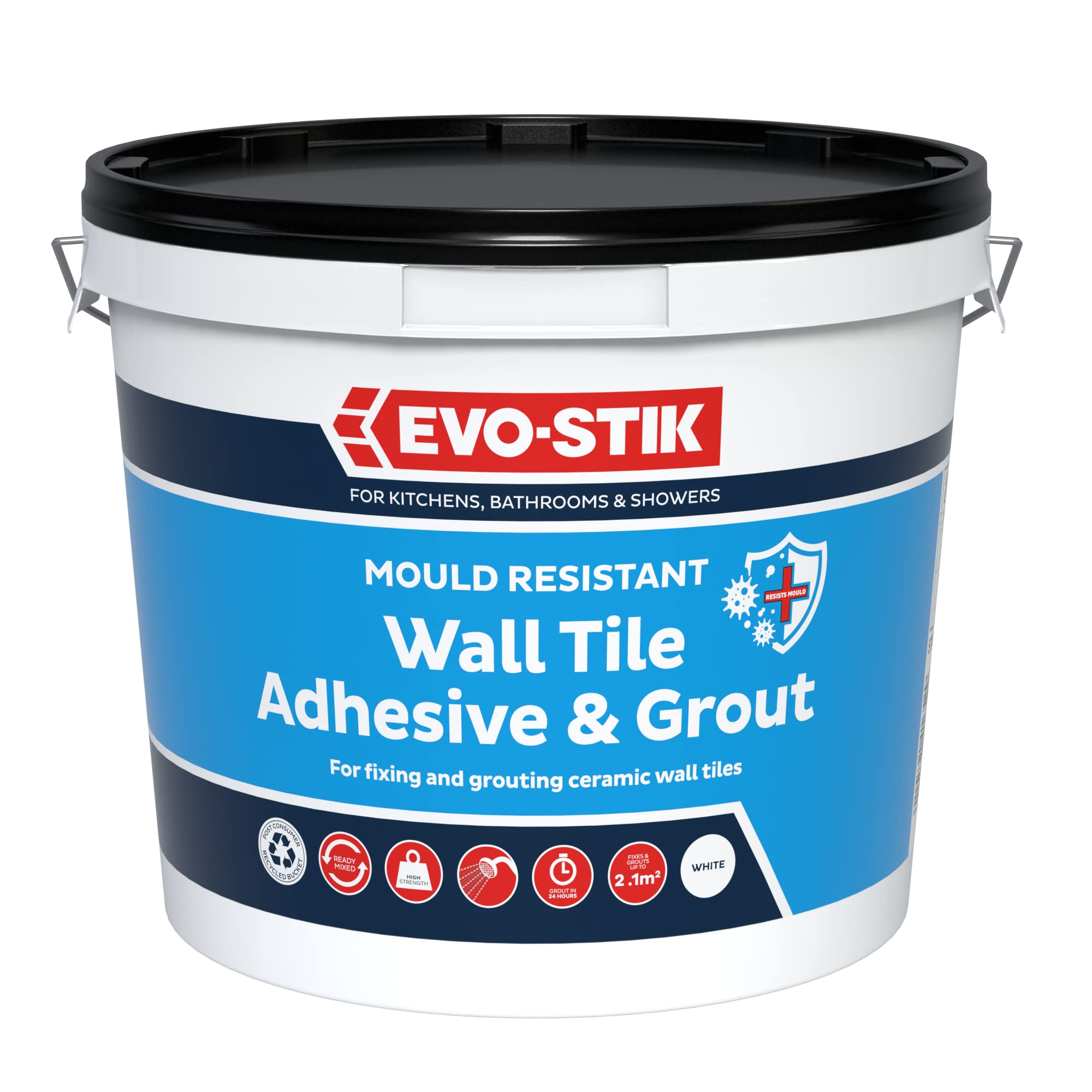Evo-Stik Mould Resistant Wall Tile Adhesive & Grout Ready Mixed Standard 2.5 L