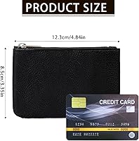 KALIONE 2 Pack Coin Purse, Portable PU Leather Coin Purse with KALIONE 2 Pack Coin Purse, Portable PU Leather Coin Purse with