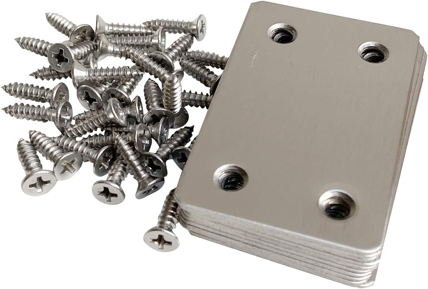 2.4 x 1.5 Inch Metal Flat Straight Brace Bracket 1.2 MM