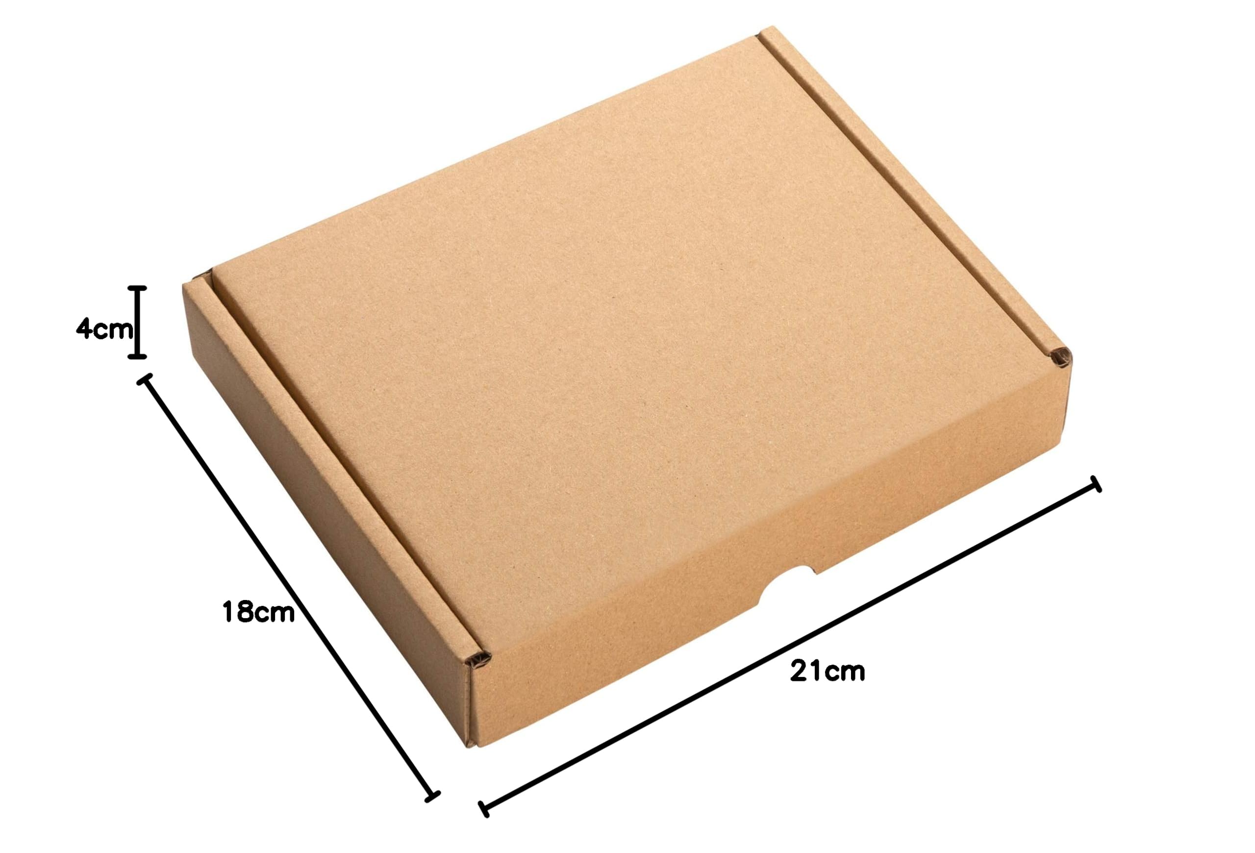packer PRO Packung mit 25 Boxen aus Karton, selbstmontierend, für Ecommerce und Geschenkpapier, klein, 21 x 18 x 4 cm