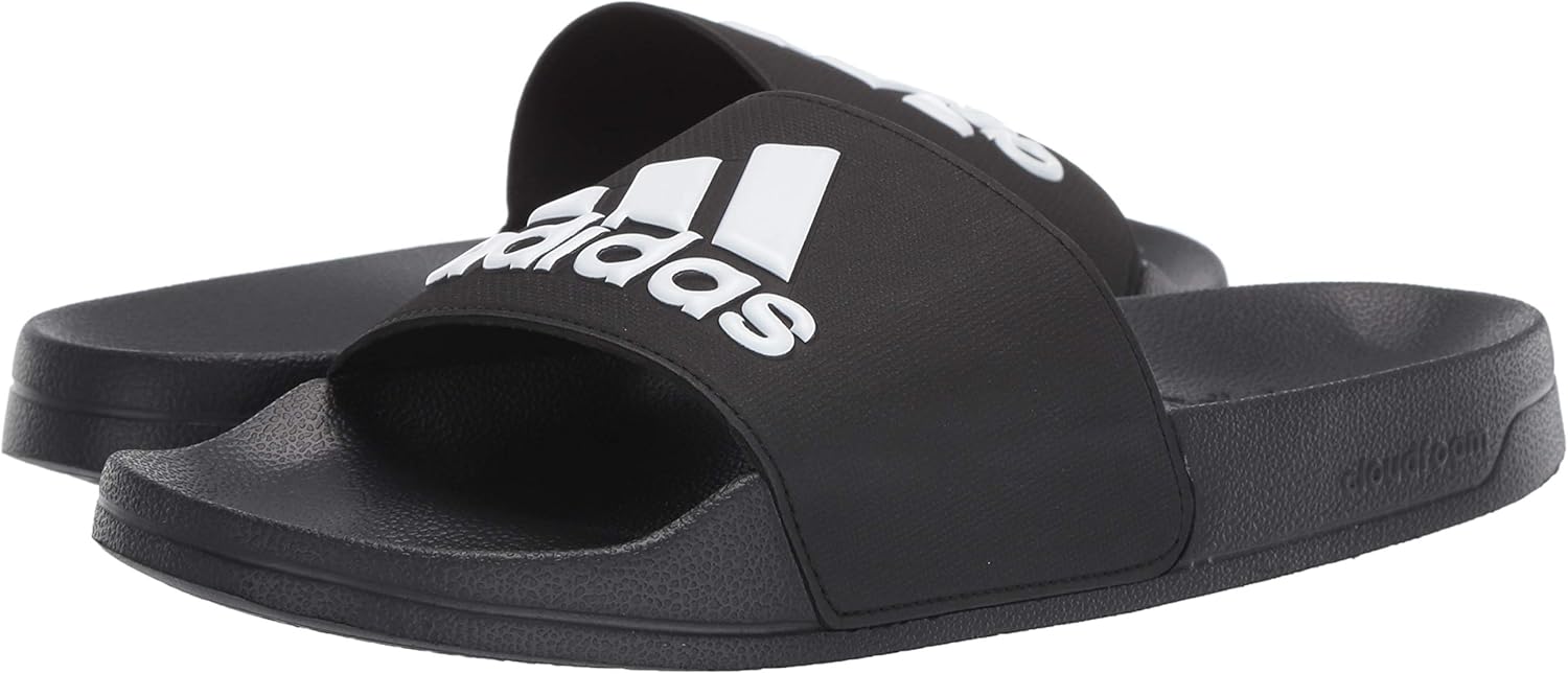 adidas Unisex-Adult Adilette Slides Sandal, 5.5 7 Core Black/Footwear White/Core Black