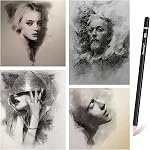 12pcs Set de crayons de dessin d'artiste professionnel, Graphite Dessin de crayons (14B 12B 10B 8B 6B 4B 2B B HB H 2H 4H) pour croquis, ombrage, illustration, dessin architectural & Beaux-arts