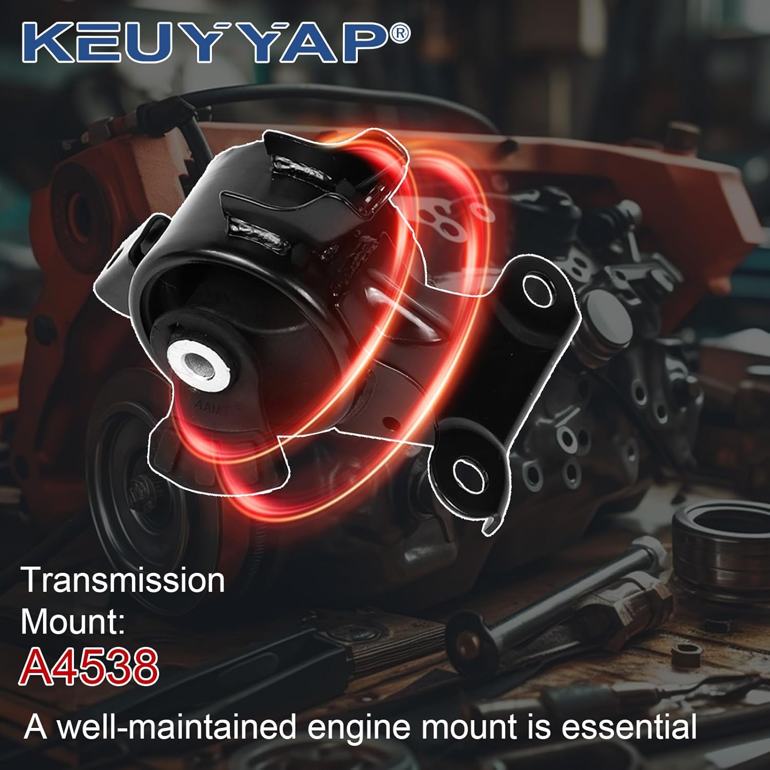 4Pcs Engine Motor Mount Compatible with Honda Fit L4 1.5L 2007-2008 Transmission Mount Set, Replace A4541 AM500 A4552 A4538