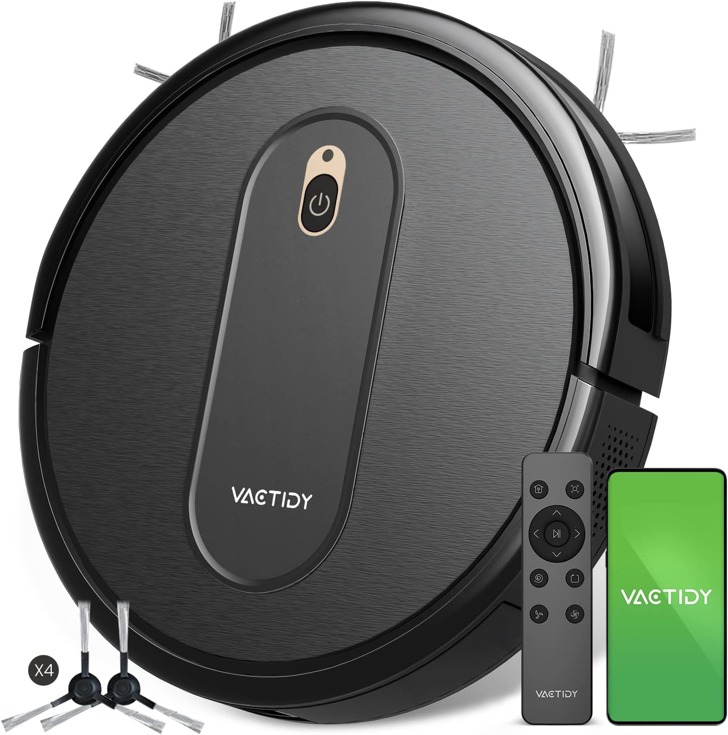 VactidyNimble T6 Robot Vacuum Cleaner, 2000Pa Strong Suction, Automatic Self-Charging Robotic Vacuums, Alexa/App Remote Control Robot hoover, Quiet Super Thin, for Pet Hair Hard Floor Cleaner Carpet