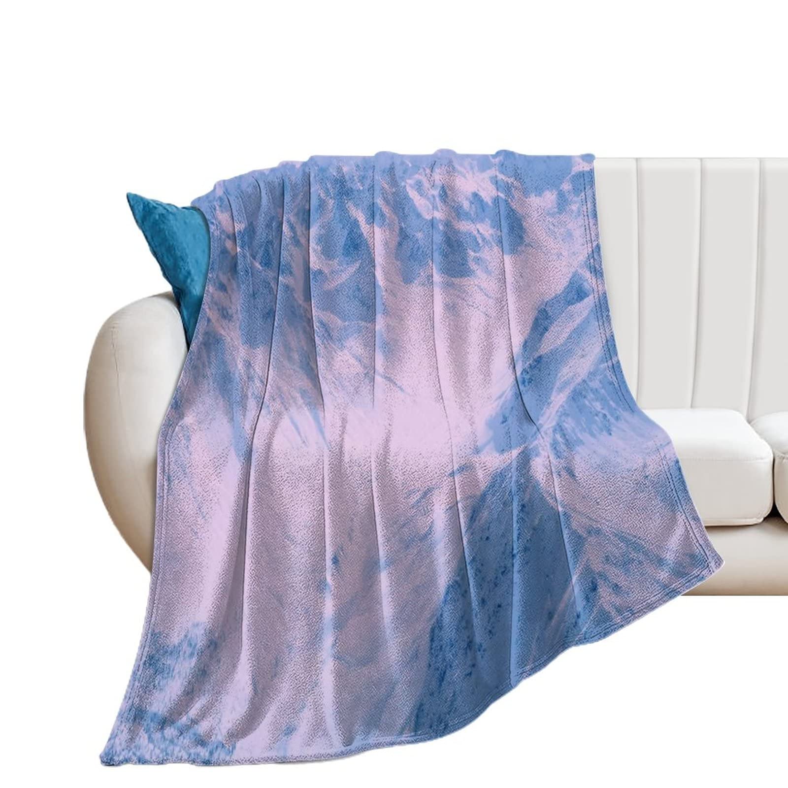Couverture douce flanelle légère Snow Mountain, plaid polaire lit