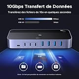 UGREEN 10Gbps Switch USB C 3.2 Commutateur KVM 2 PC Entrées 7 Sorties - 3