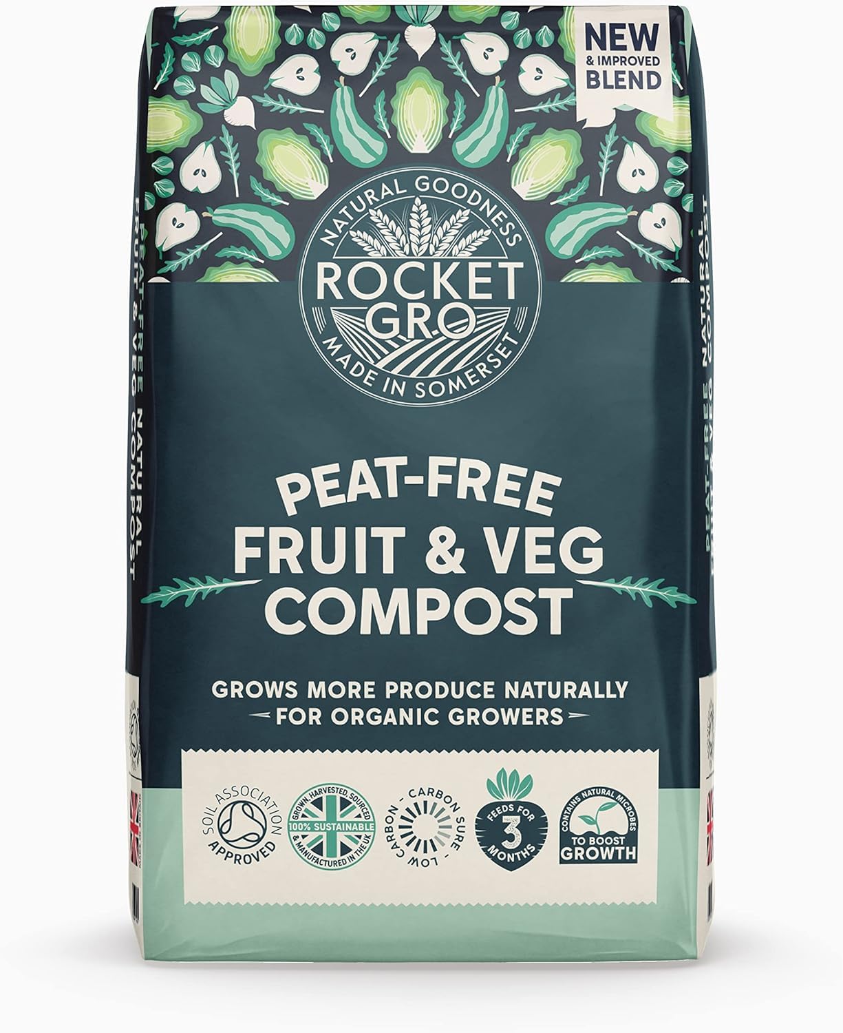 40LPeat-Free Fruit & Vegetable Compost, Multi-Purpose Compost, Premium Organic Blend for Sustainable Growing, Ideal for Raised Beds, Containers & Garden Beds. — image 1