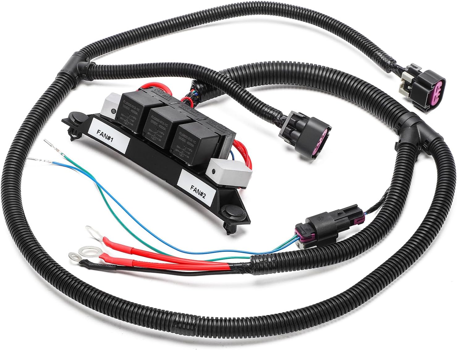 674-00923 Stand Alone Electric Fan Harness for 99-06 Chevy Silverado 1500 2500, 02-06 Chevy Avalanche 1500 2500 Cadillac Escalade/Escalade EXT, 99-06 GMC Sierra 1500 2500 Wire Harness Replace 67400923