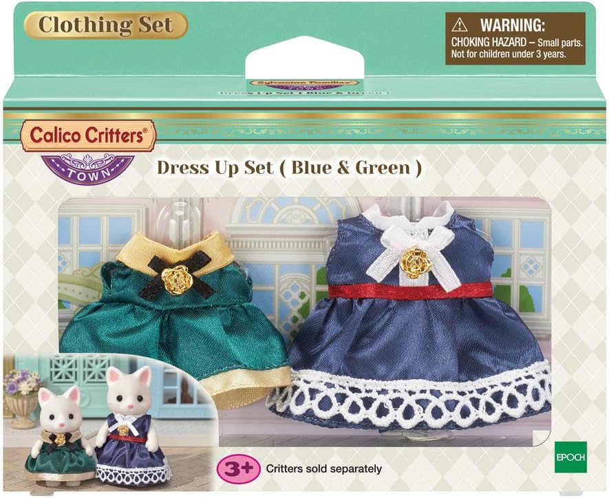 Calico Critters Town Dress up Set (Blue & Green) for 36 months to 96 months