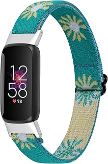 KangPlus Replacement Strap for Fitbit Luxe Strap,Lightweight Woven Breathable Replacement Strap Sport Stretchy Nylon Loop Strap Soft Wrist Bands Adjustable 5.3-8.3 inch for Women Men