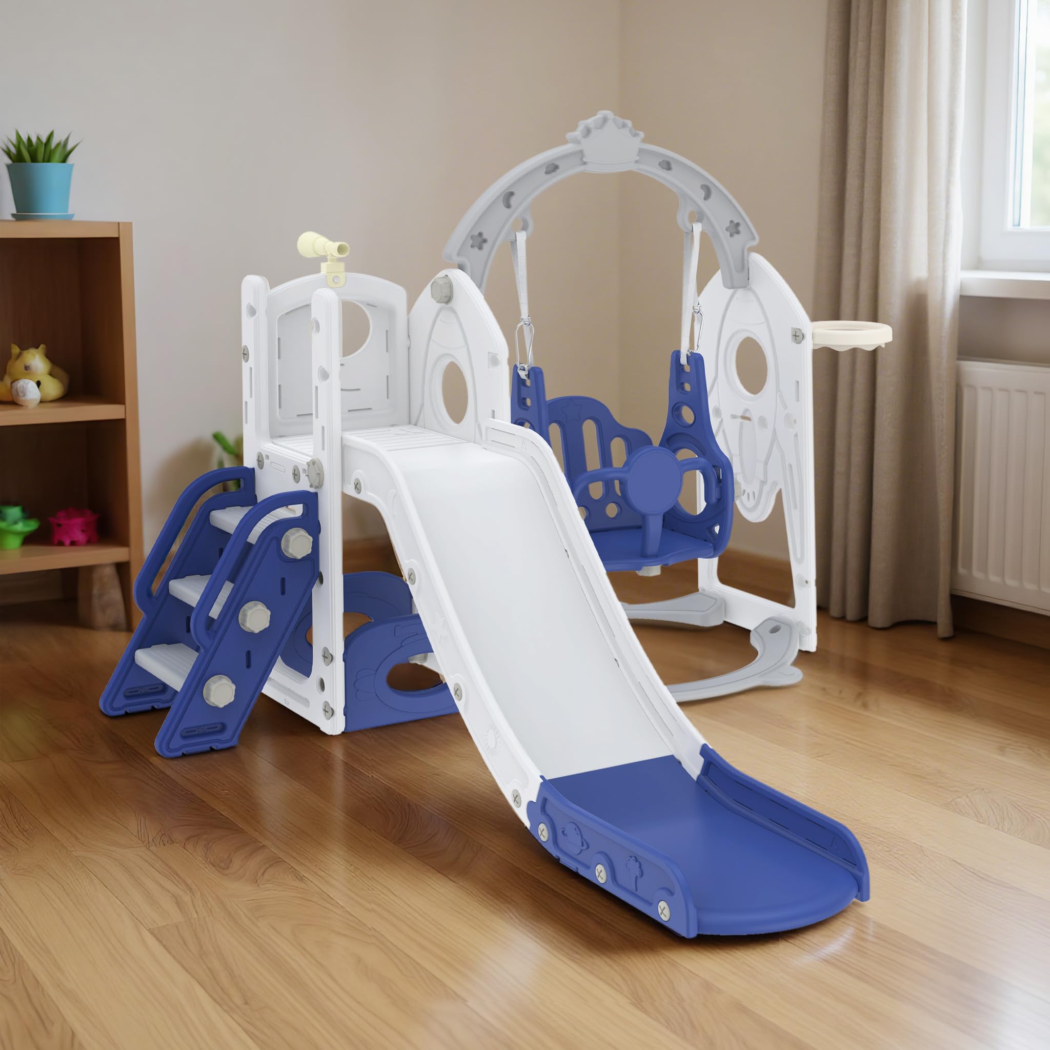 Froadp 6-in-1 Kinderrutsche für Kleinkinder ab 1 Jahr, Indoor Outdoor, HDPE & PP, bis 50kg