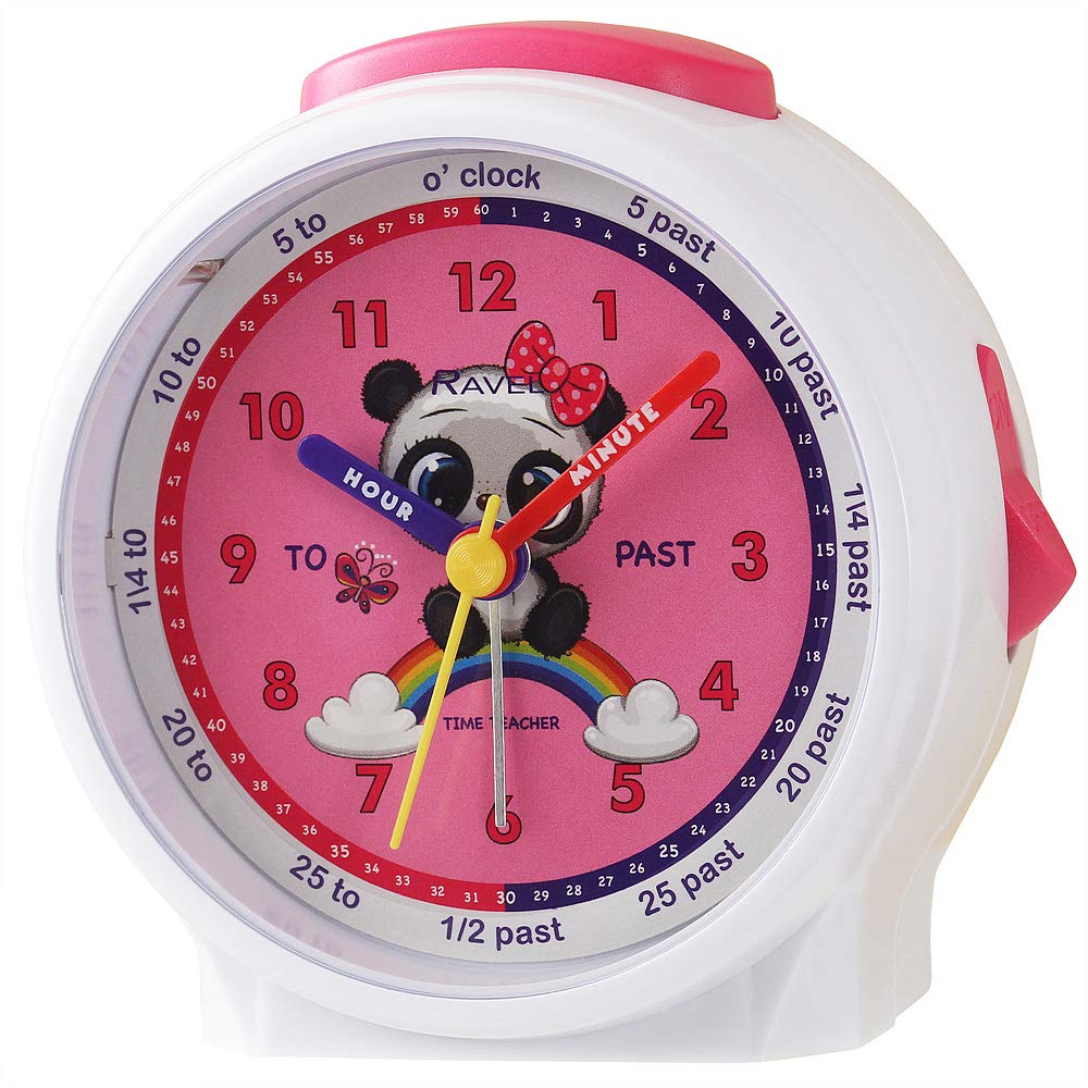 Ravel Girls Panda Children's Bedside Alarm Clock - White