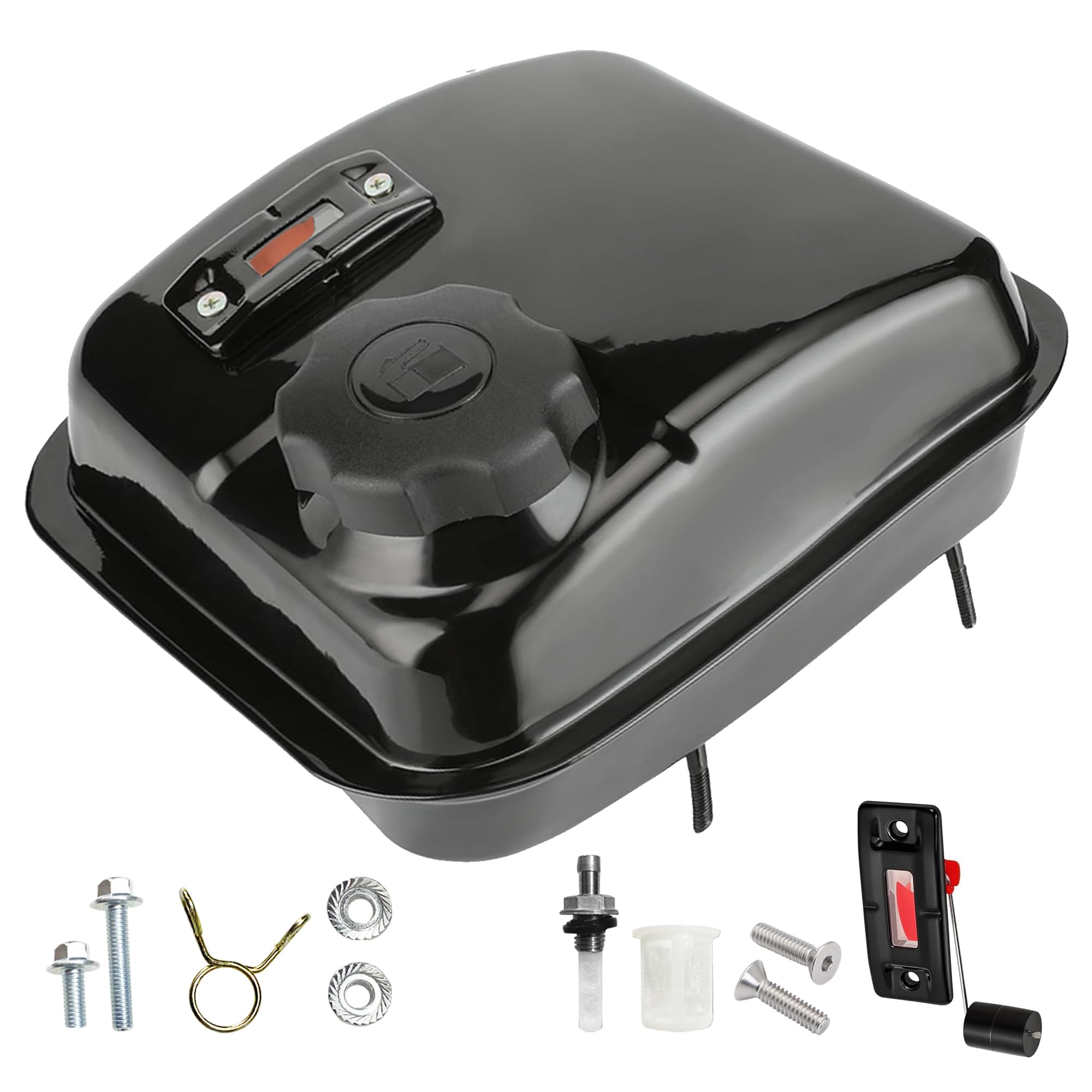 QYMOTO Upgraded Coleman CT200U Fuel Tank,Mini Bike Fuel Fuel Tank with Fuel Level Gauge Indicator for GX160 GX200 CT200U-EX,BT200X,Hemi Predator 212cc,224 CC Axis M200,KT196 Go Kart Gas Tank