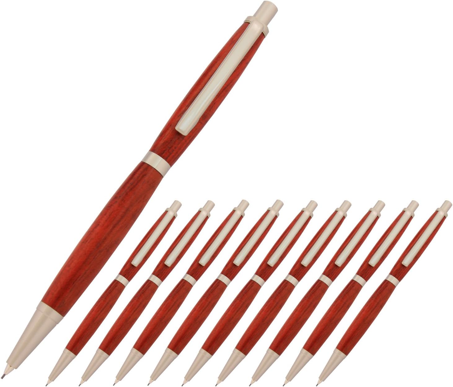 Legacy Woodturning, Slimline Pencil Kit - Satin Nickel, 10 Pack