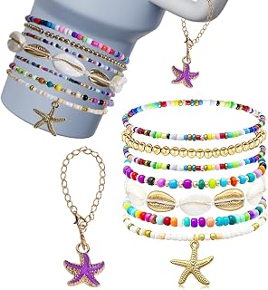 Bracelets for Stanley Cup Accessories,7Pcs Boho Adjustable Friendship Bracelets for Stanley 30oz & 40oz Tumbler