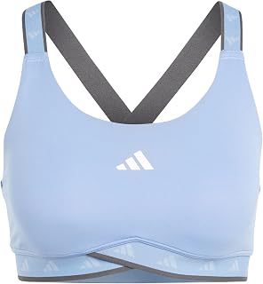 adidas Women's Powerimpact Medium Support Sports Bra, Blue Fusion Met., M