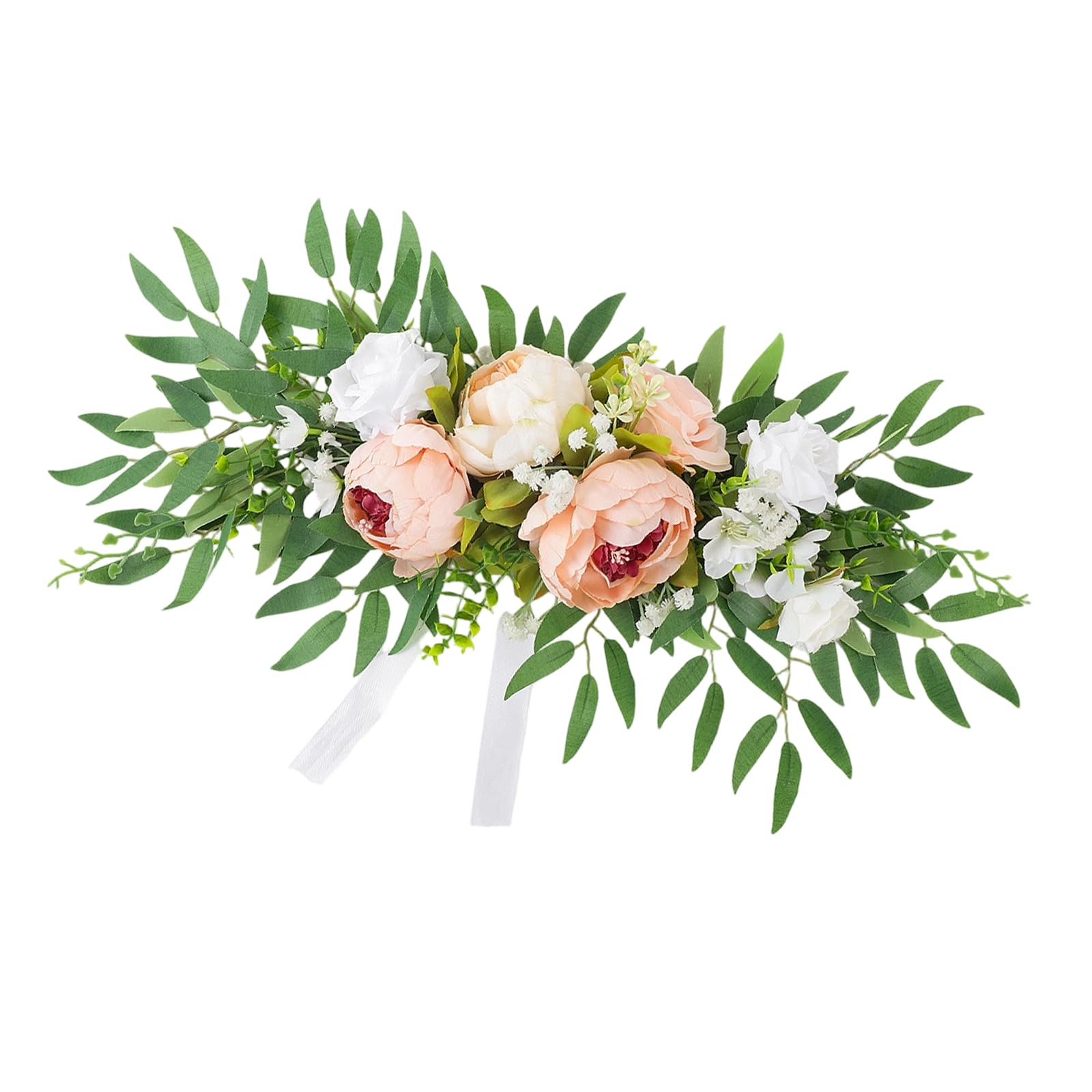 Msioytog Champagne Decorative Realistic Floral Artificial Peony Flower Accessories For Wedding Welcome Sign And Event Decoration Wedding Peony Flower Sign